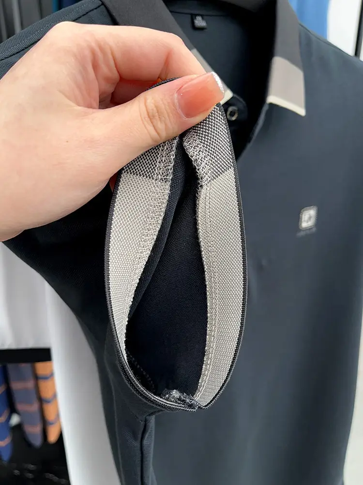 Men's Thin Business Polo Shirt Summer Grey GAOLINI — feature 9