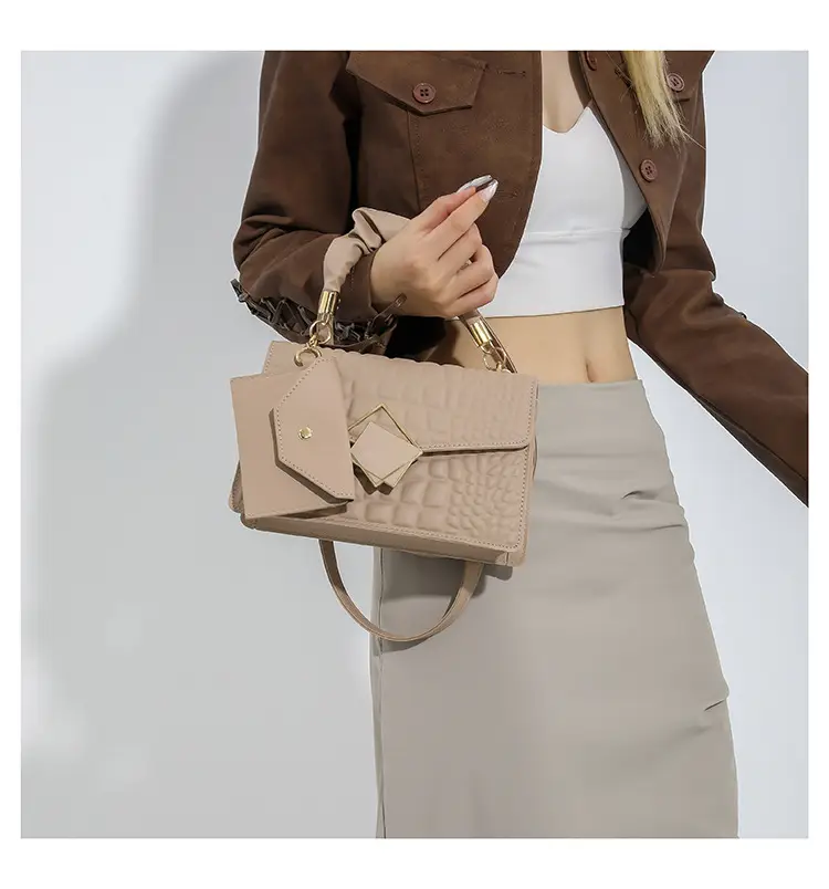 Women's Green Croc Leather Messenger Bag 2024 — feature 17