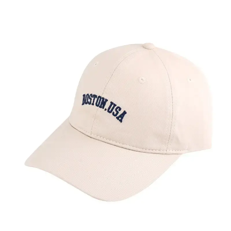 Beige Boston USA Big Head Baseball Cap