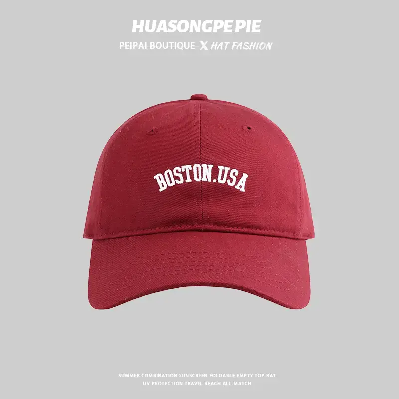 Beige Boston USA Big Head Baseball Cap — feature 5