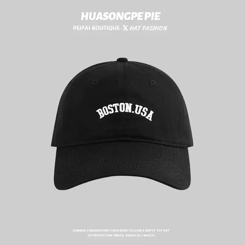 Beige Boston USA Big Head Baseball Cap — feature 6