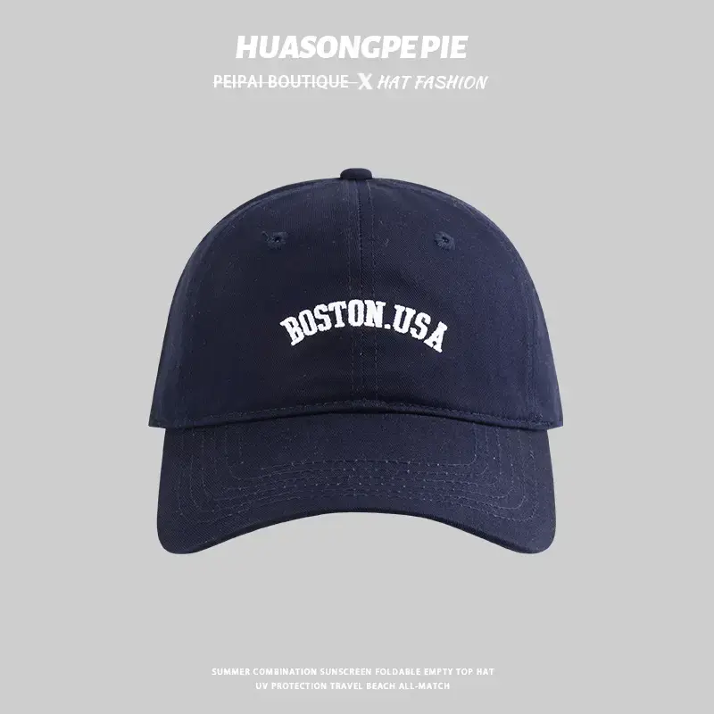 Beige Boston USA Big Head Baseball Cap — feature 7