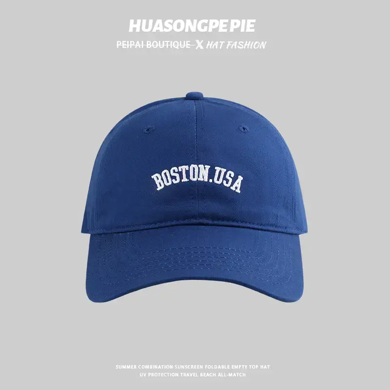 Beige Boston USA Big Head Baseball Cap — feature 8