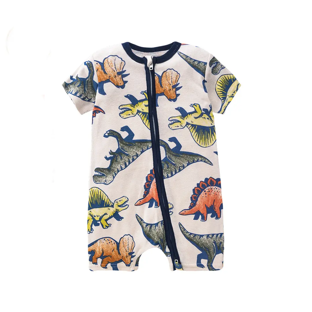 Baby Space Print Zipper Jumpsuit Blue — feature 12