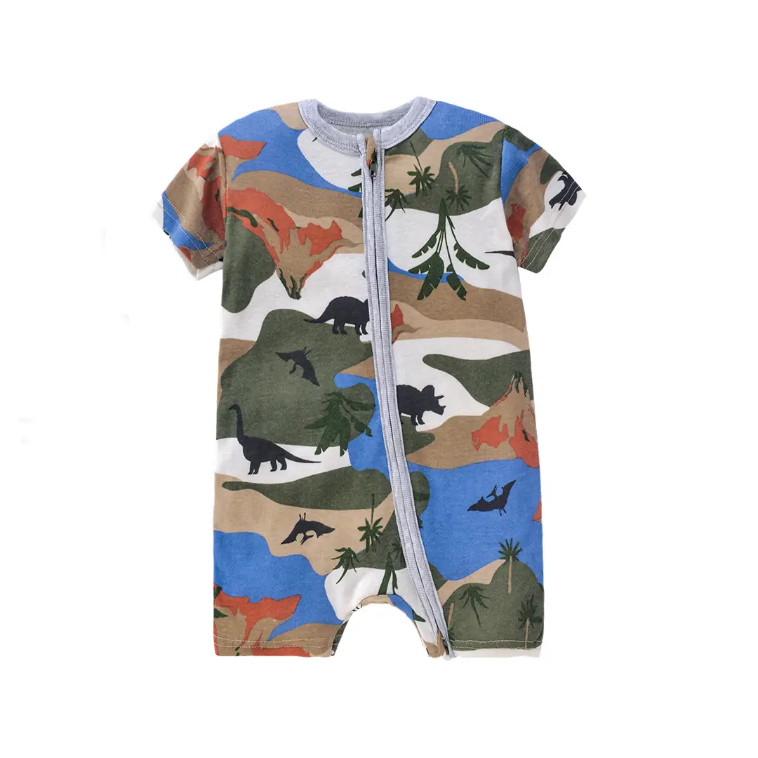 Baby Space Print Zipper Jumpsuit Blue — feature 14