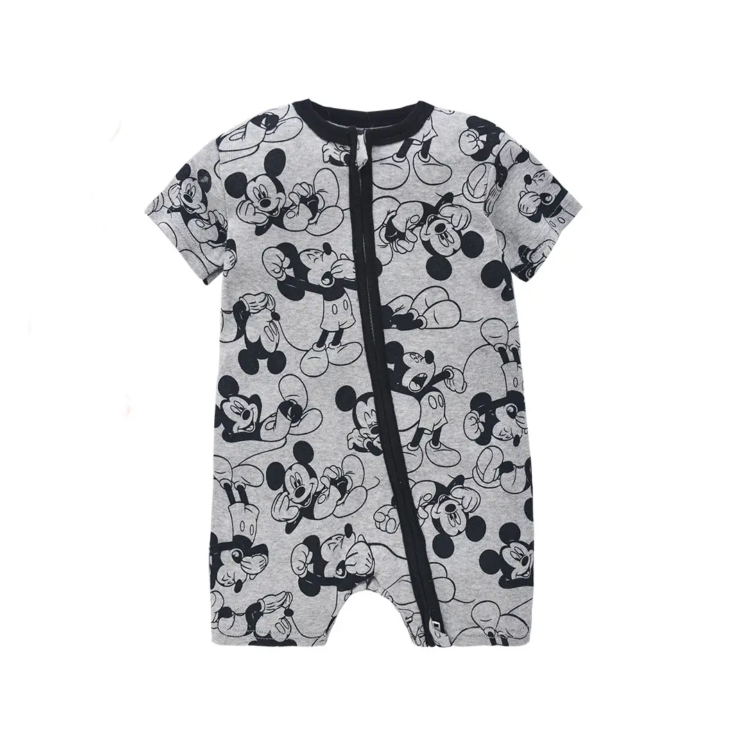Baby Space Print Zipper Jumpsuit Blue — feature 19