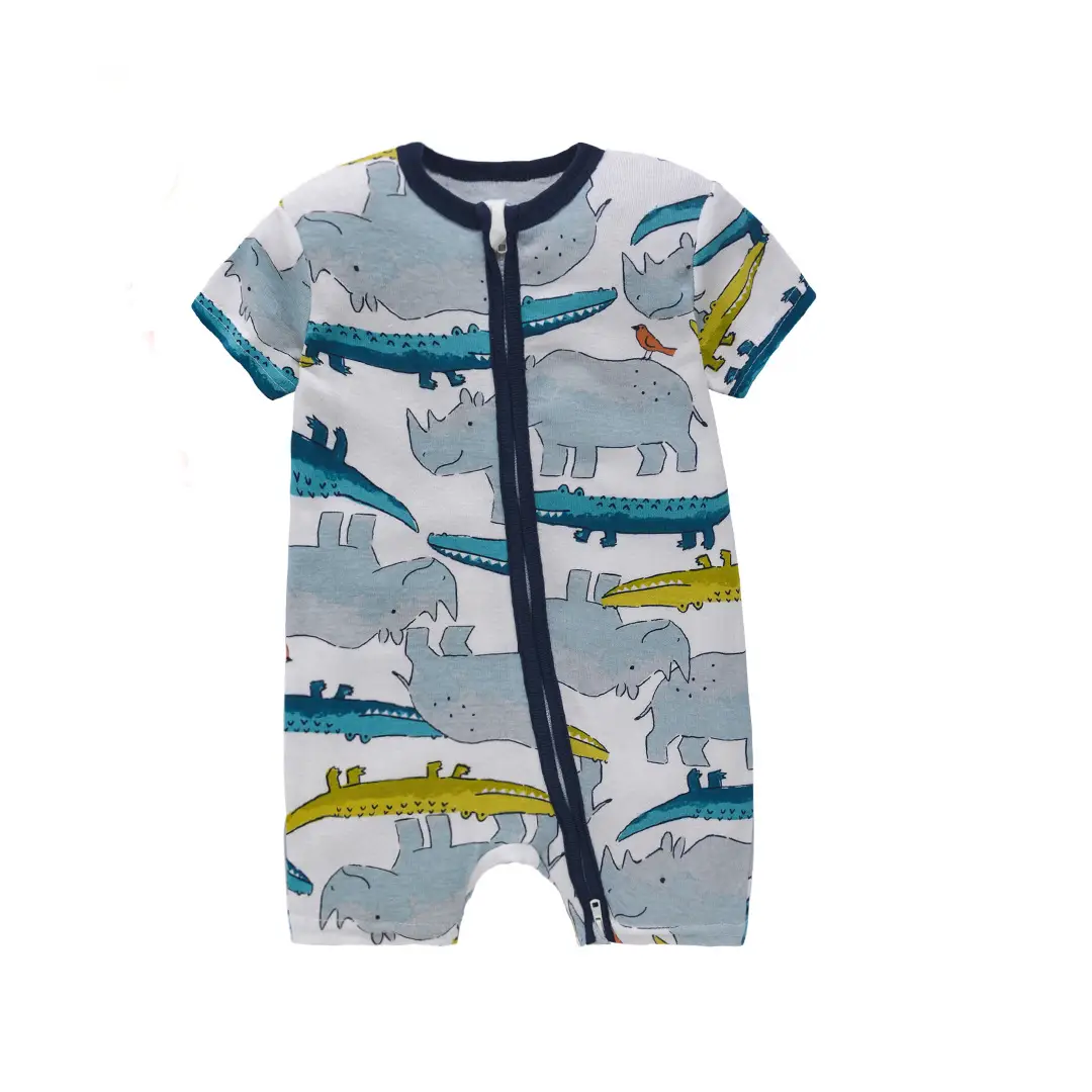 Baby Space Print Zipper Jumpsuit Blue — feature 23