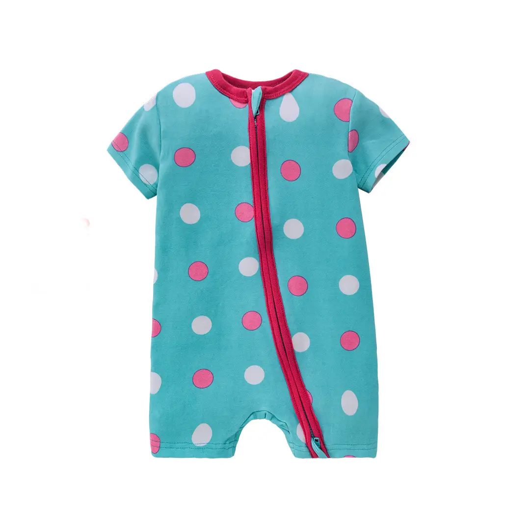 Baby Space Print Zipper Jumpsuit Blue — feature 24