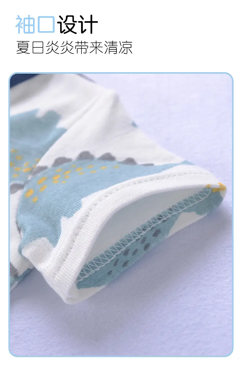 Baby Space Print Zipper Jumpsuit Blue — feature 8