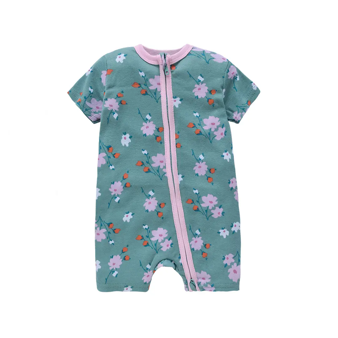 Baby Space Print Zipper Jumpsuit Blue - Image 10
