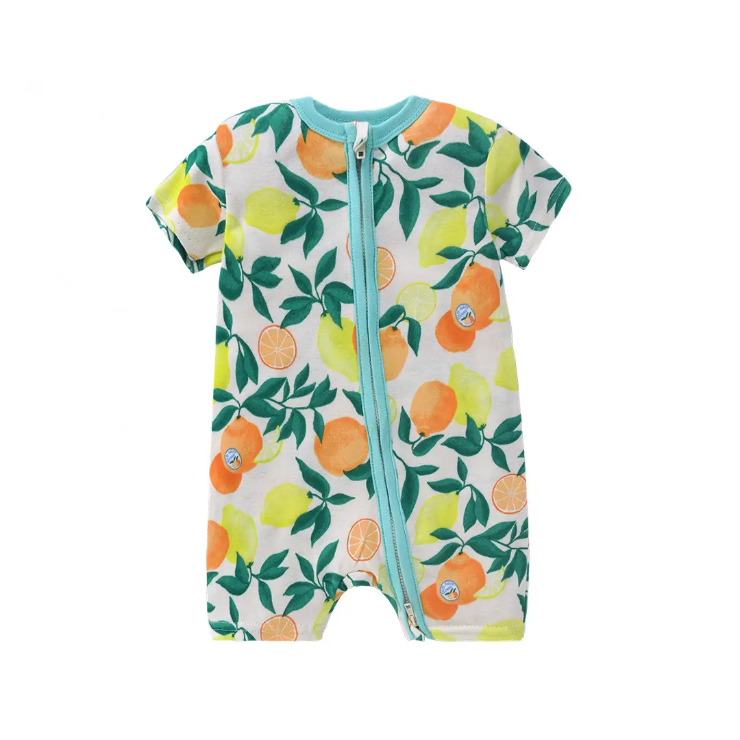 Baby Space Print Zipper Jumpsuit Blue - Image 4