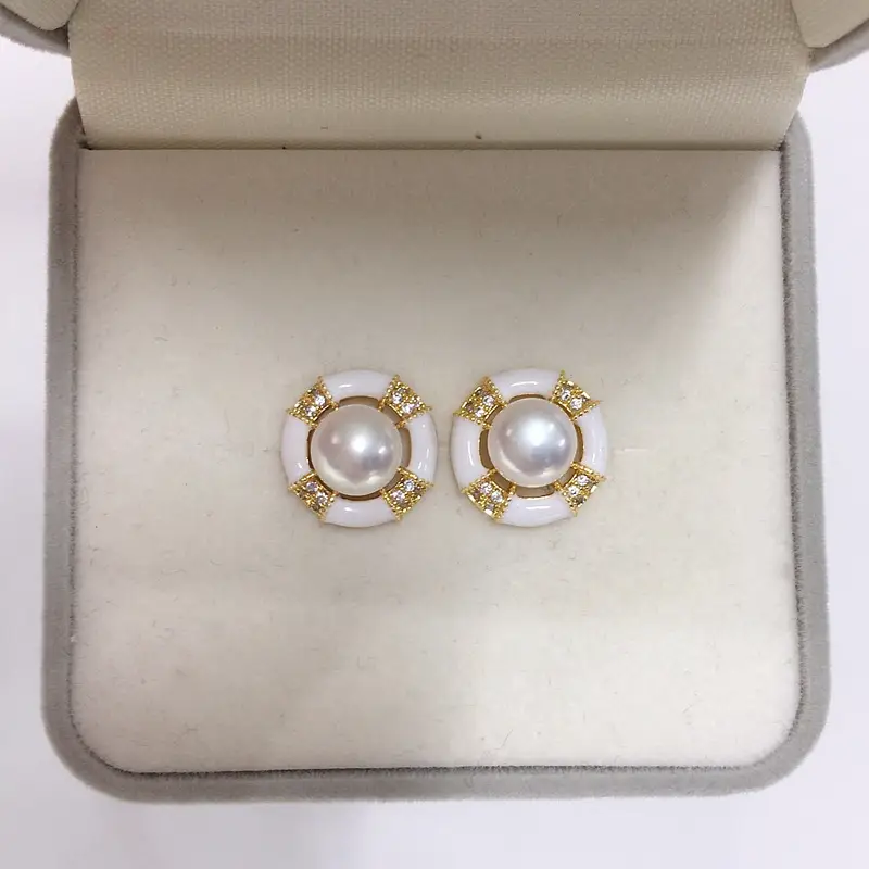 Natural Pearl Earrings for Women 18K Gold Filled — feature 2