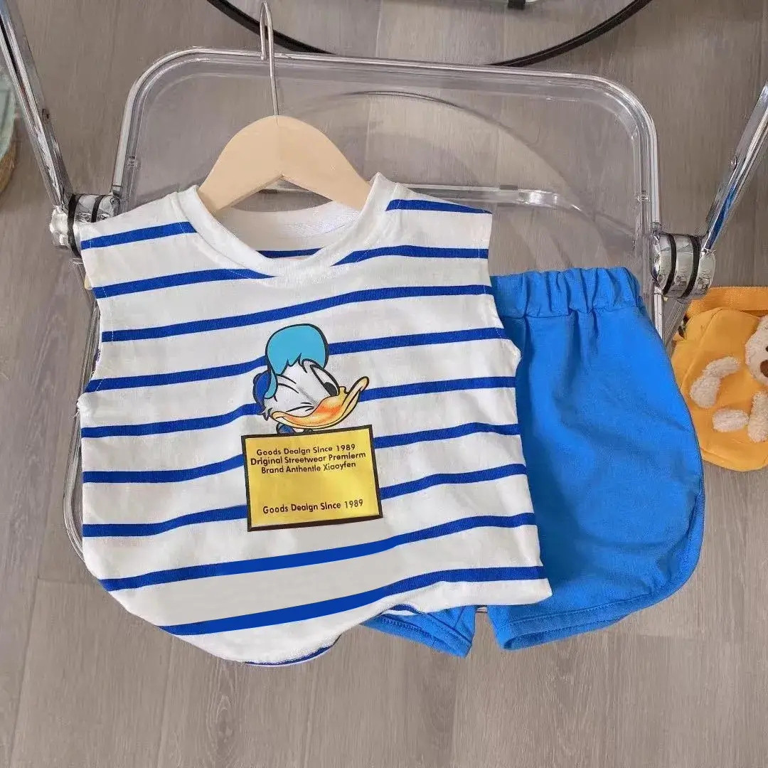 New Cotton Cartoon Shorts Set for Boys Summer - Image 2
