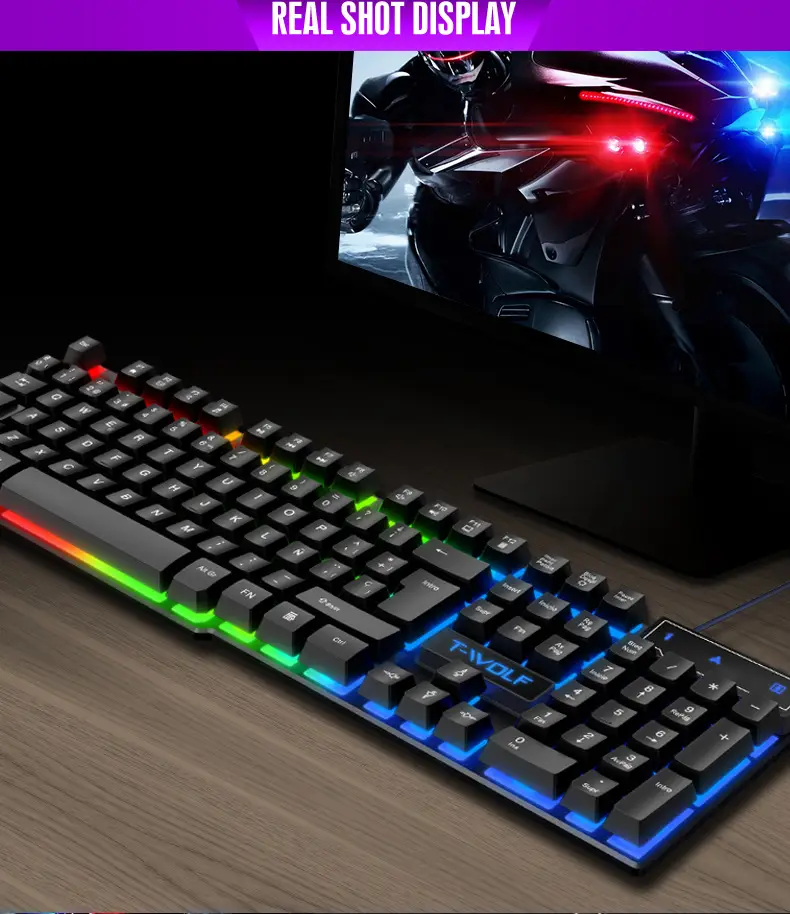T-Wolf Thunder Wolf T20 Gaming Keyboard Wired Luminous Arabic Spanish Russian Computer Keyboard Cross-Border — feature 17
