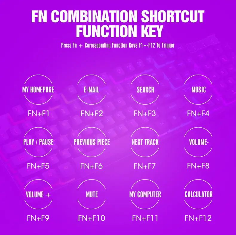 T-Wolf Thunder Wolf T20 Gaming Keyboard Wired Luminous Arabic Spanish Russian Computer Keyboard Cross-Border — feature 6