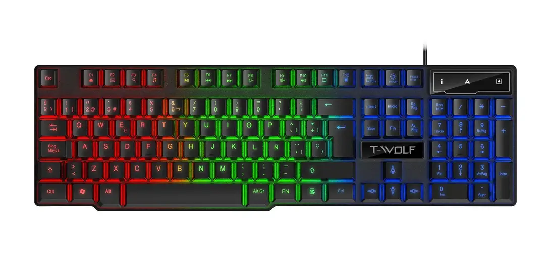 T-Wolf Thunder Wolf T20 Gaming Keyboard Wired Luminous Arabic Spanish Russian Computer Keyboard Cross-Border