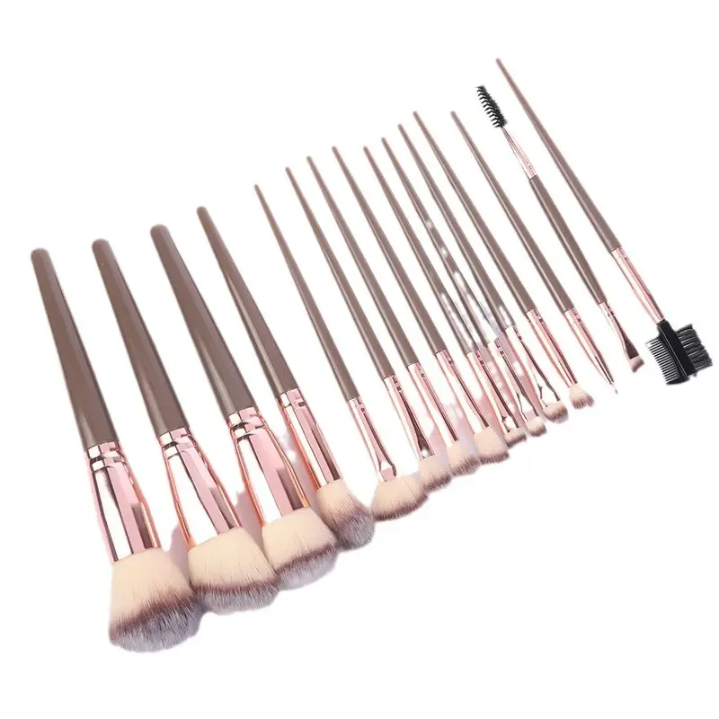 15-Piece Makeup Brush Set for Blush, Foundation, Eye Shadow & Eyebrow - Image 9