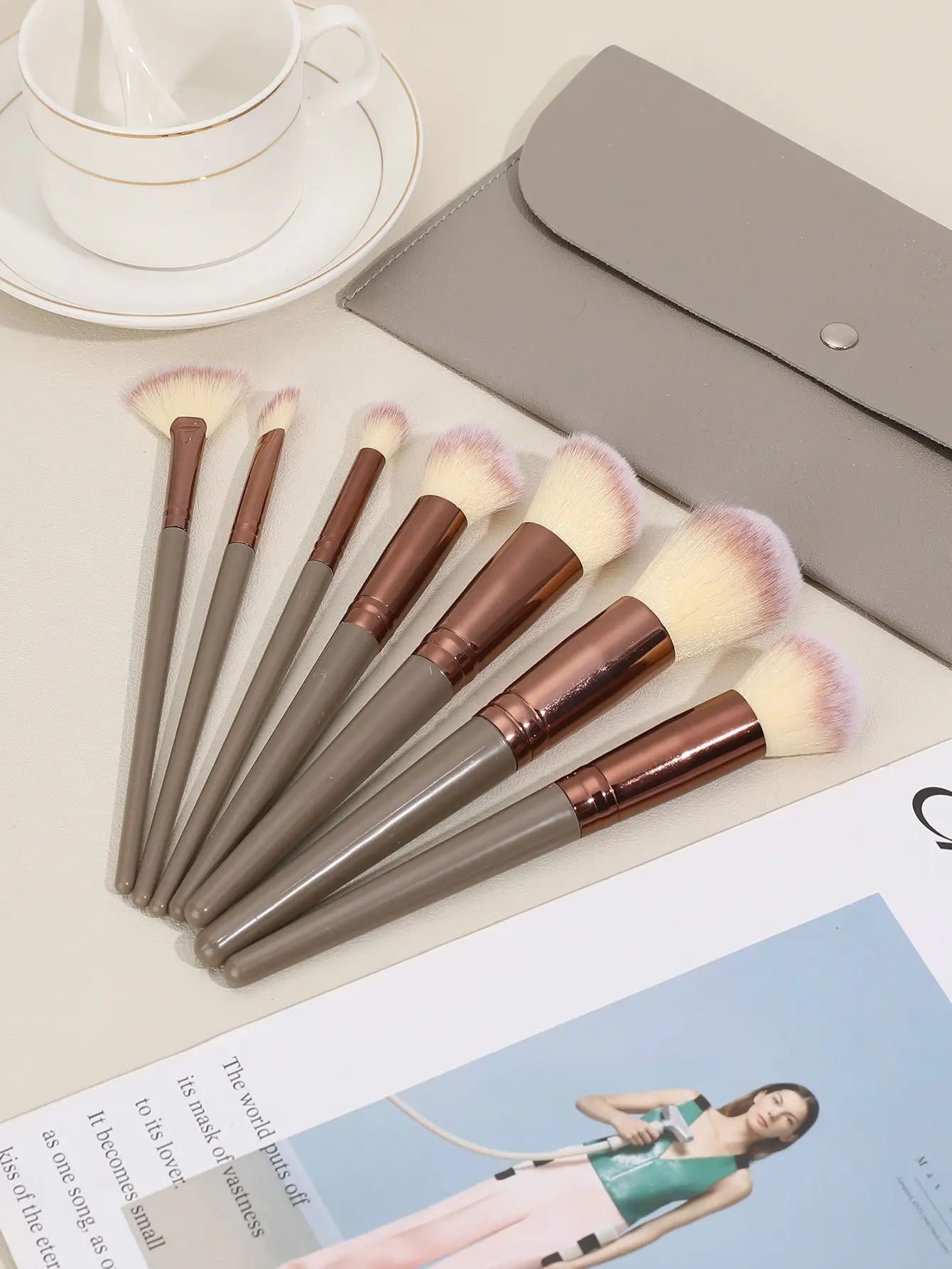 15-Piece Makeup Brush Set for Blush, Foundation, Eye Shadow & Eyebrow β feature 14