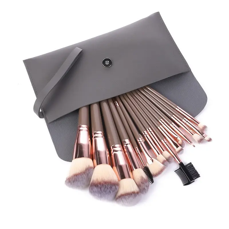 15-Piece Makeup Brush Set for Blush, Foundation, Eye Shadow & Eyebrow β feature 3