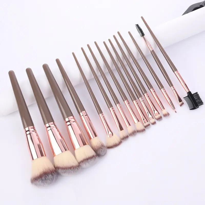 15-Piece Makeup Brush Set for Blush, Foundation, Eye Shadow & Eyebrow β feature 4