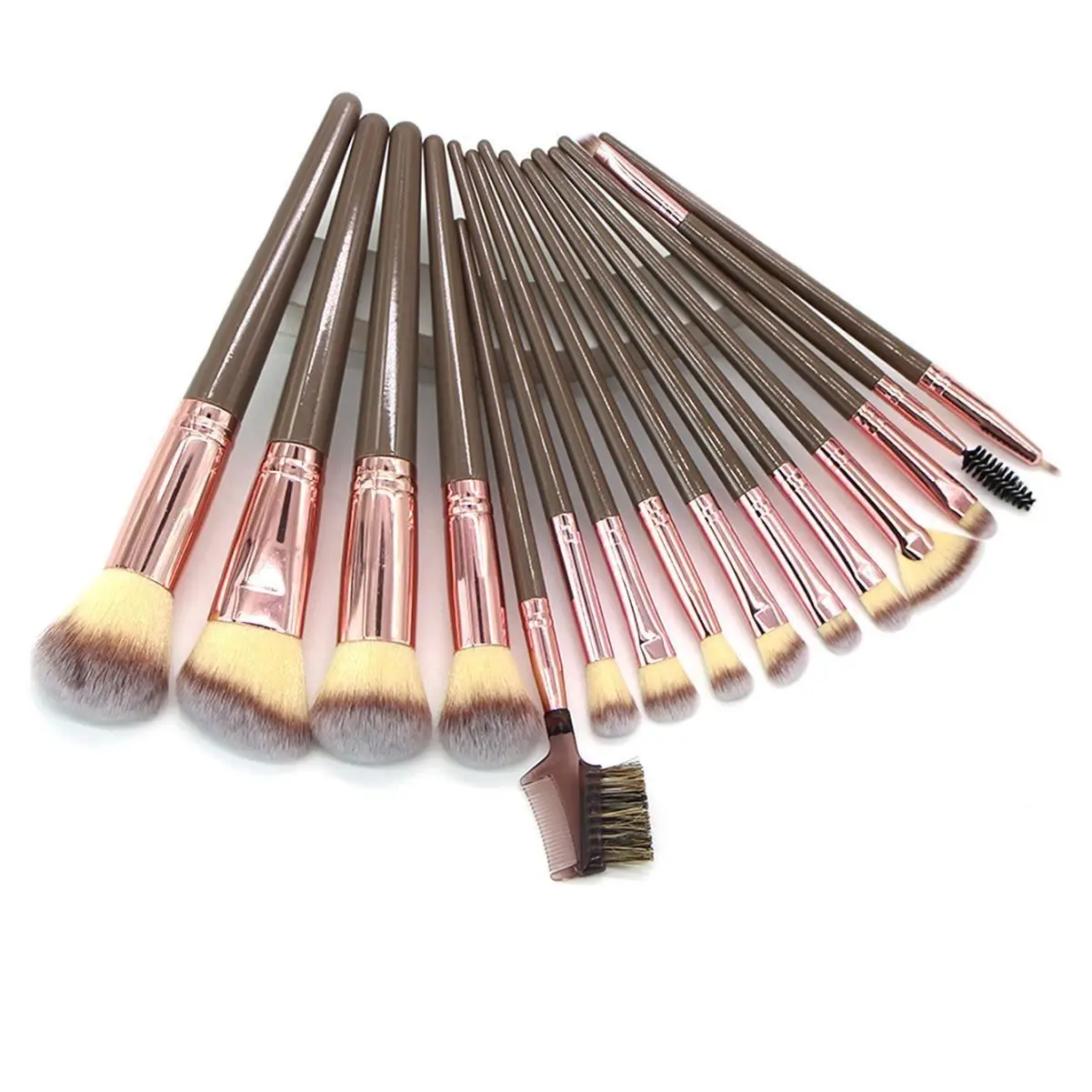 15-Piece Makeup Brush Set for Blush, Foundation, Eye Shadow & Eyebrow β feature 8