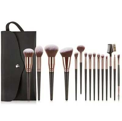 15-Piece Makeup Brush Set for Blush, Foundation, Eye Shadow & Eyebrow - Image 5