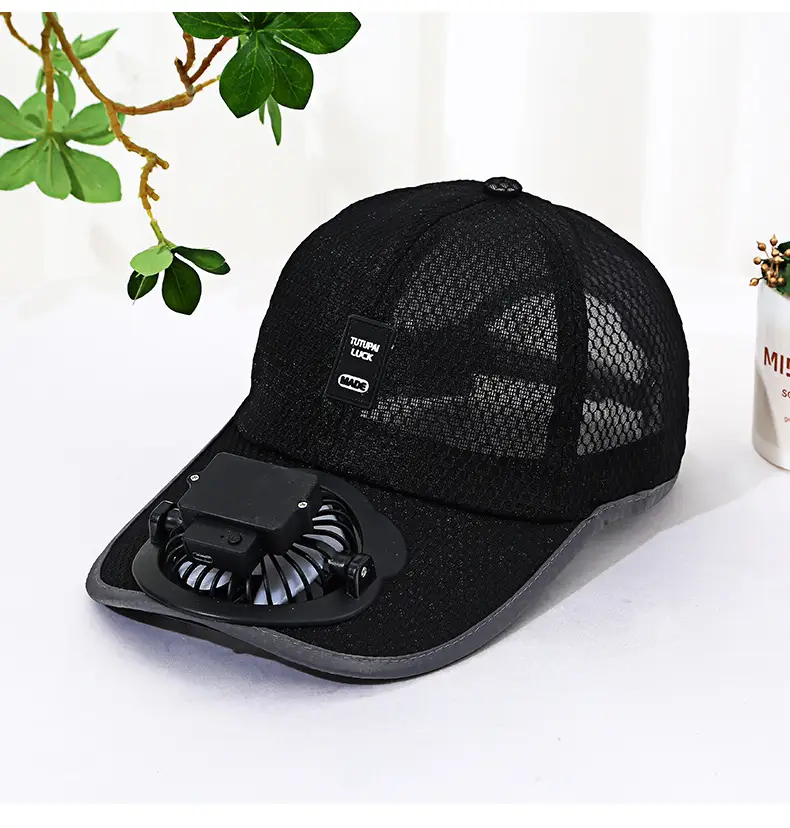 Summer new rechargeable fan Hat sun-proof sun-Proof Duck tongue breathable mesh hat couple outdoor travel site men and women — feature 14