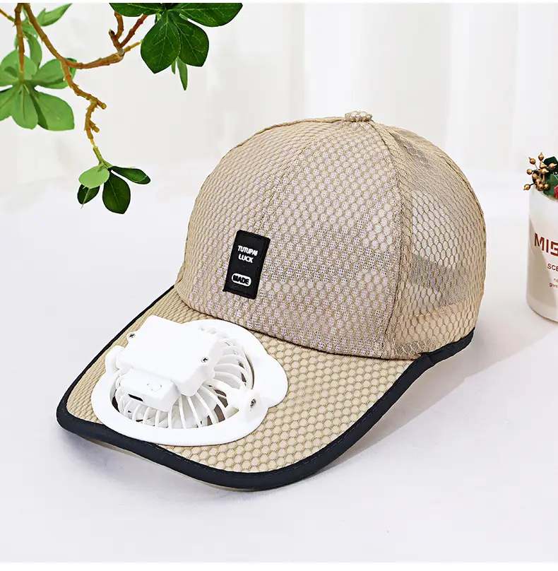 Summer new rechargeable fan Hat sun-proof sun-Proof Duck tongue breathable mesh hat couple outdoor travel site men and women — feature 15