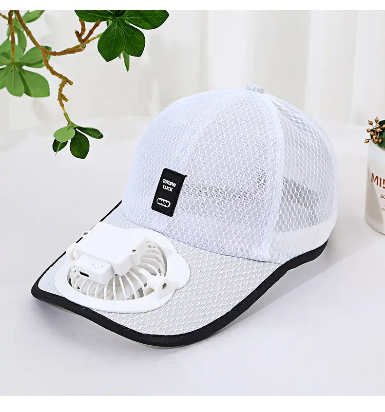 Summer new rechargeable fan Hat sun-proof sun-Proof Duck tongue breathable mesh hat couple outdoor travel site men and women — feature 16
