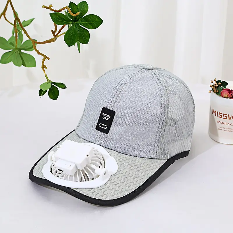 Breathable mesh cap light gray