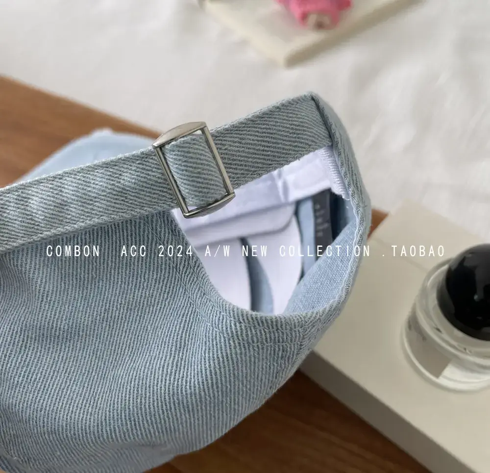Women Blue Denim Peaked Cap with "Inspire" Embroidery — feature 15