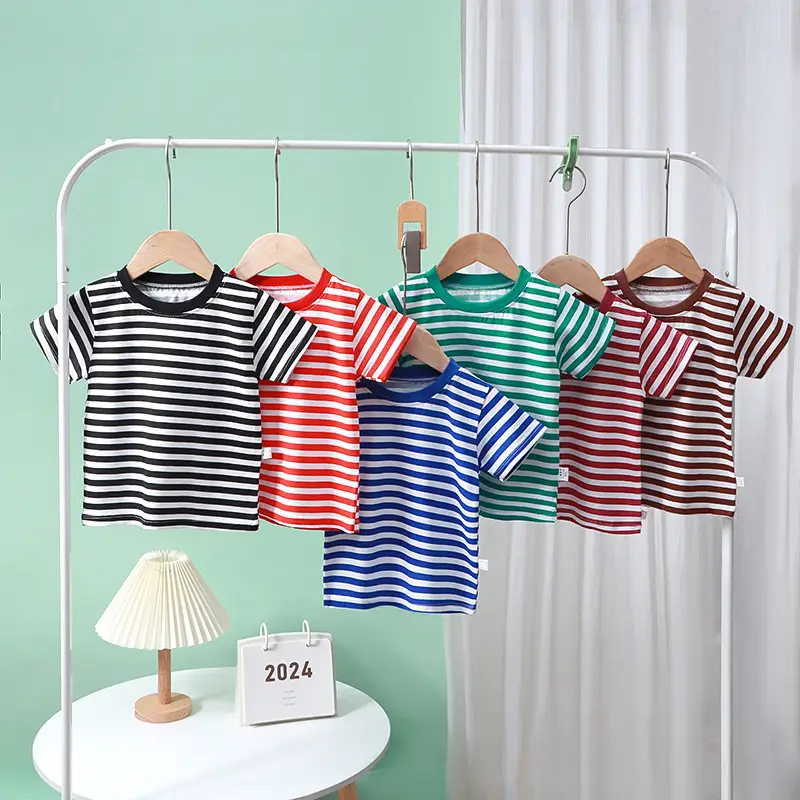 New Kids Cotton Striped T-Shirt Red White - Image 16