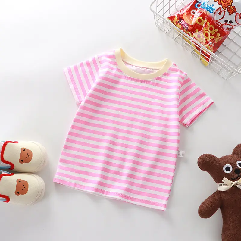 New Kids Cotton Striped T-Shirt Red White — feature 14