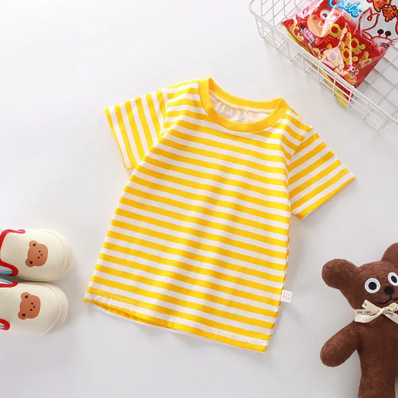 New Kids Cotton Striped T-Shirt Red White - Image 13