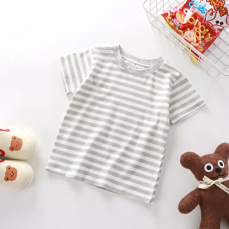New Kids Cotton Striped T-Shirt Red White - Image 14