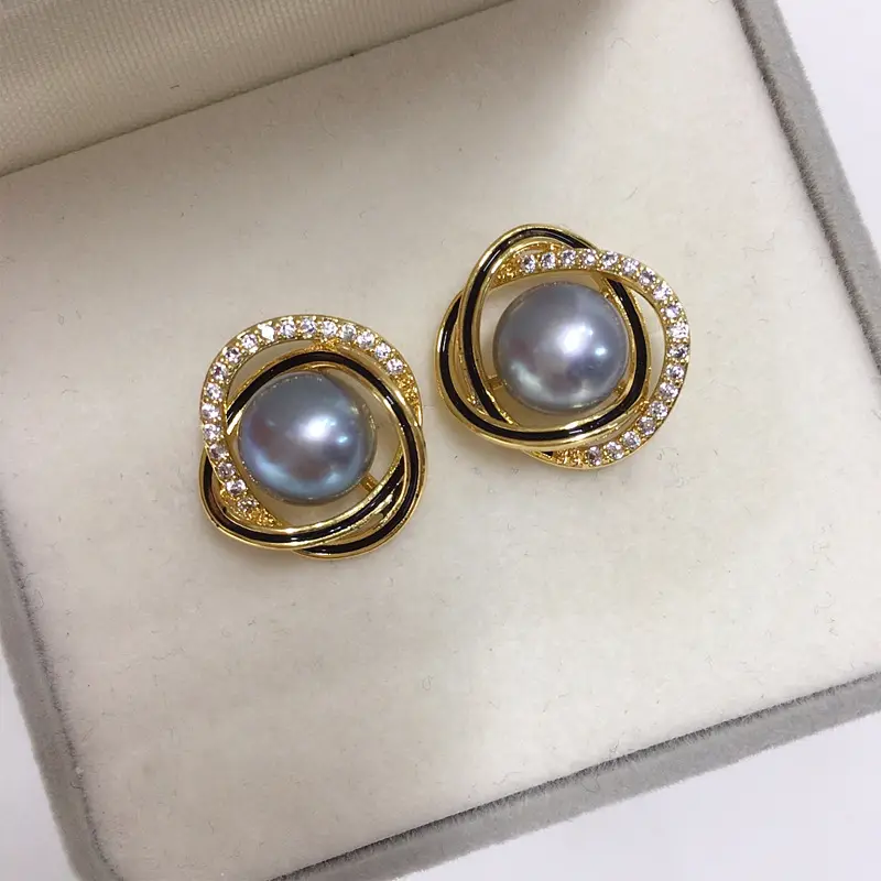 Natural Pearl Earrings for Women 18K Gold Filled - Image 2