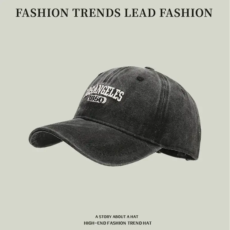 Women's Korean Style Washed Distressed Baseball Cap - Image 10