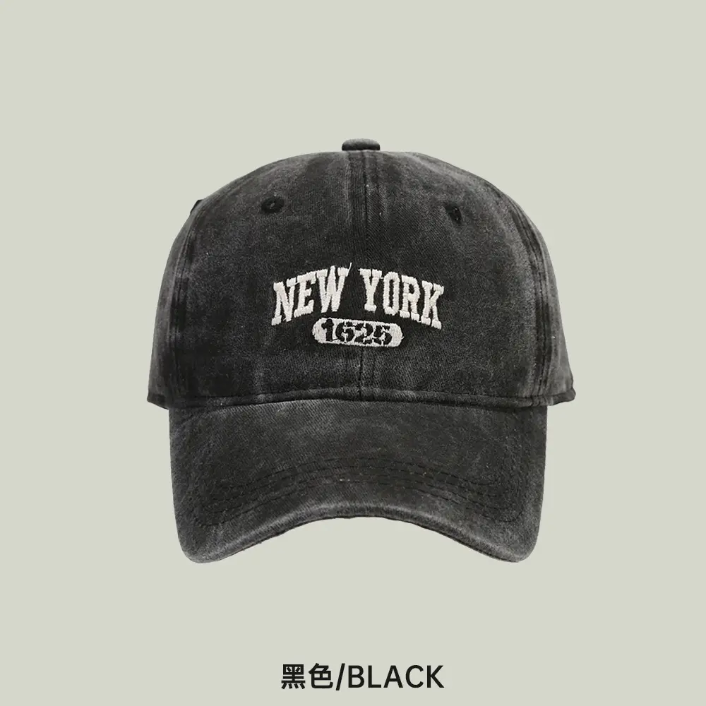 New York 1962 Vintage Washed Knitted Cap Coffee - Image 3