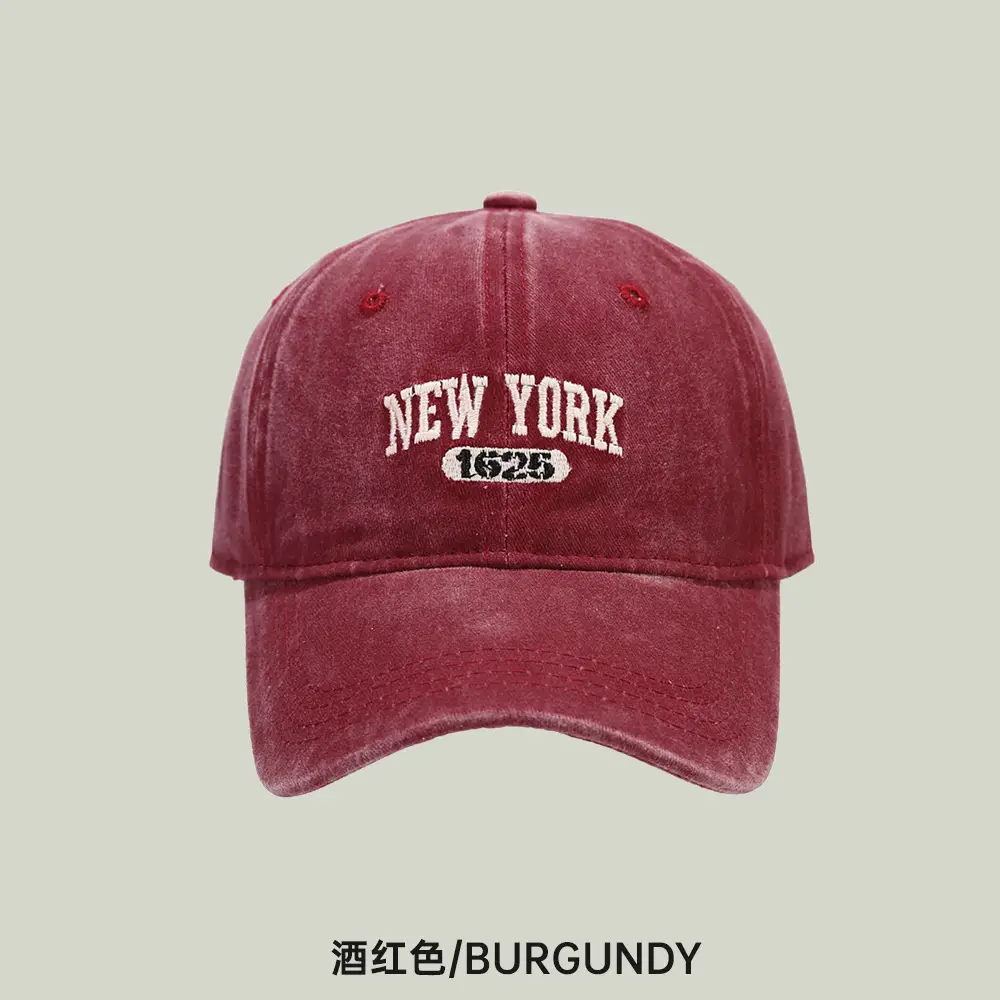 New York 1962 Vintage Washed Knitted Cap Coffee - Image 4