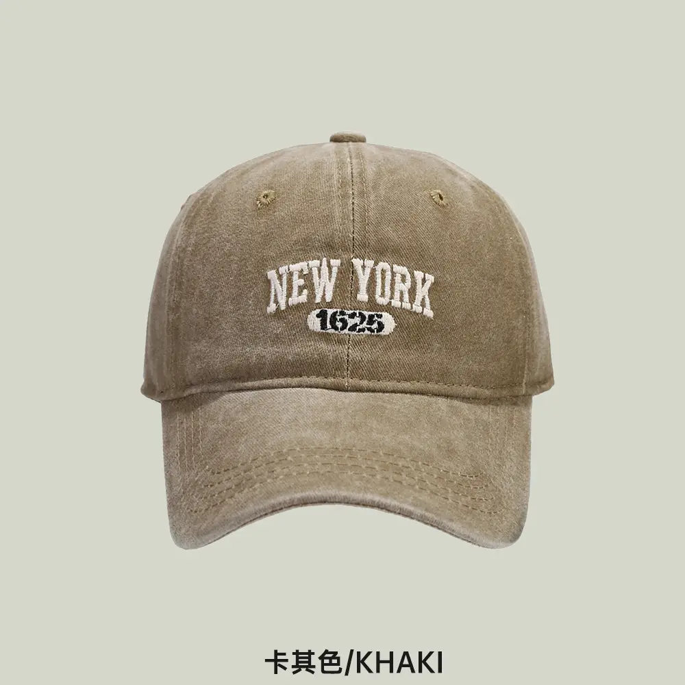 New York 1962 Vintage Washed Knitted Cap Coffee - Image 5
