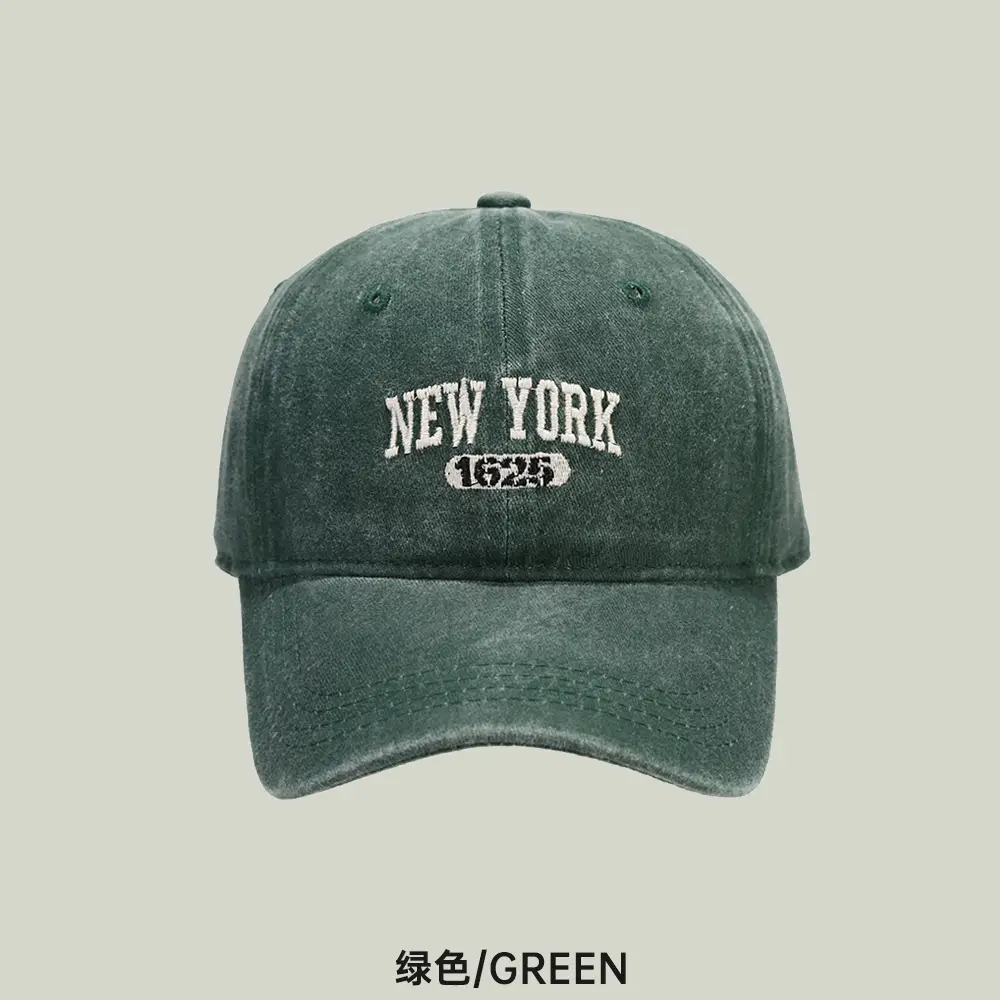 New York 1962 Vintage Washed Knitted Cap Coffee - Image 6