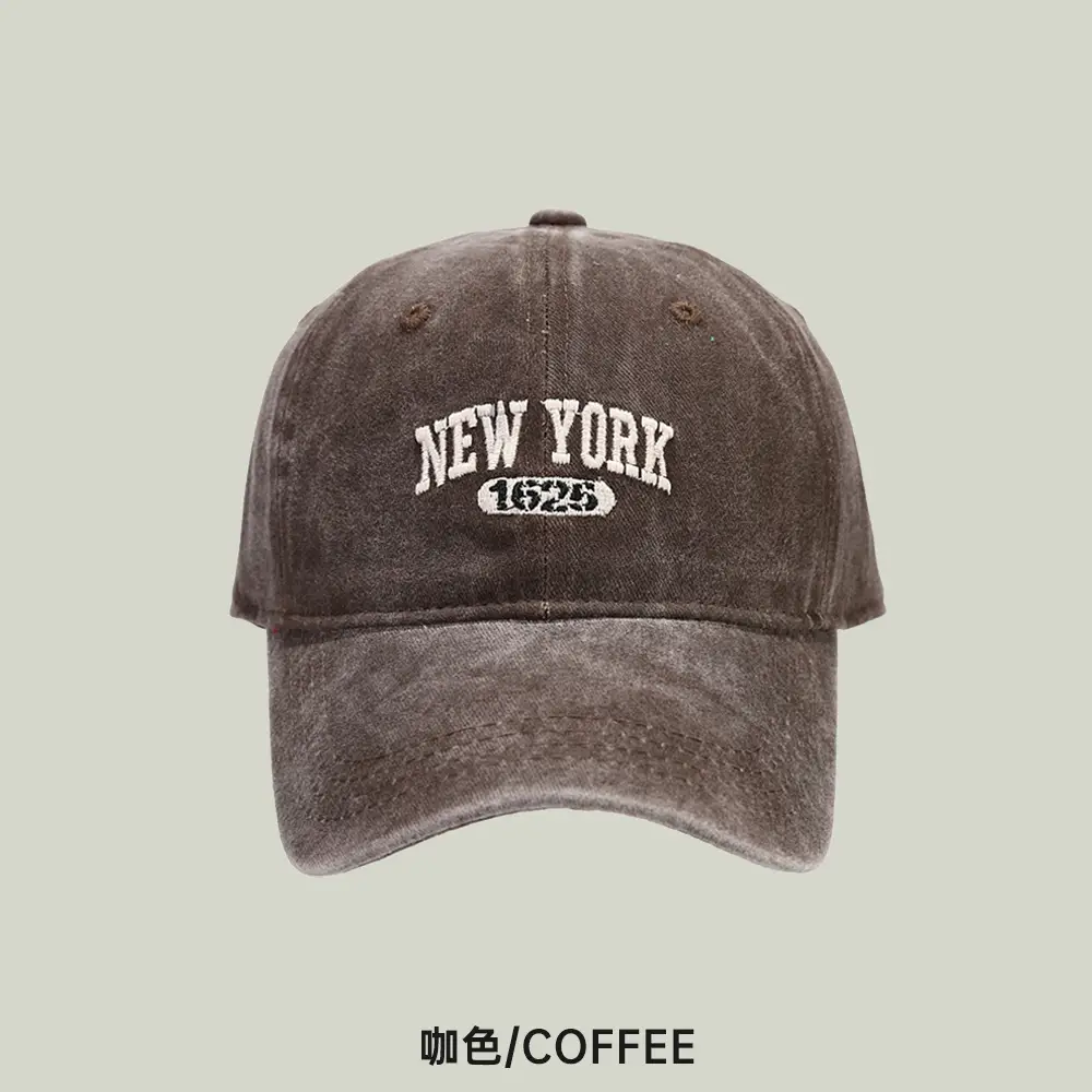 New York 1962 Vintage Washed Knitted Cap Coffee - Image 8