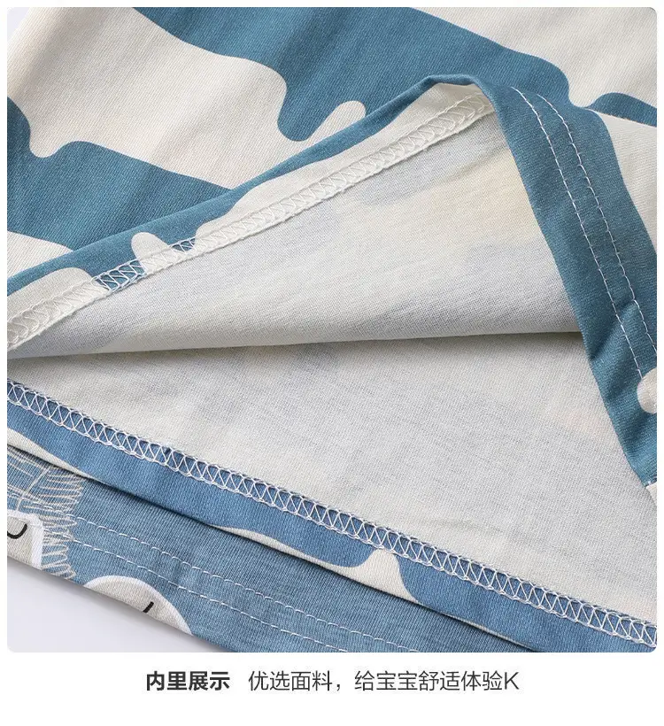 Baby T-shirt Blue Tiger Print Summer Casual Short Sleeve — feature 12