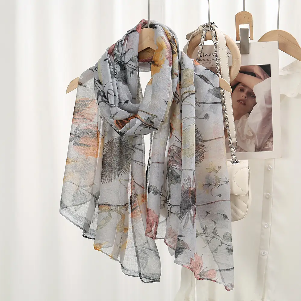 Spring Silk Printed Scarf for Women Travel Use — feature 10