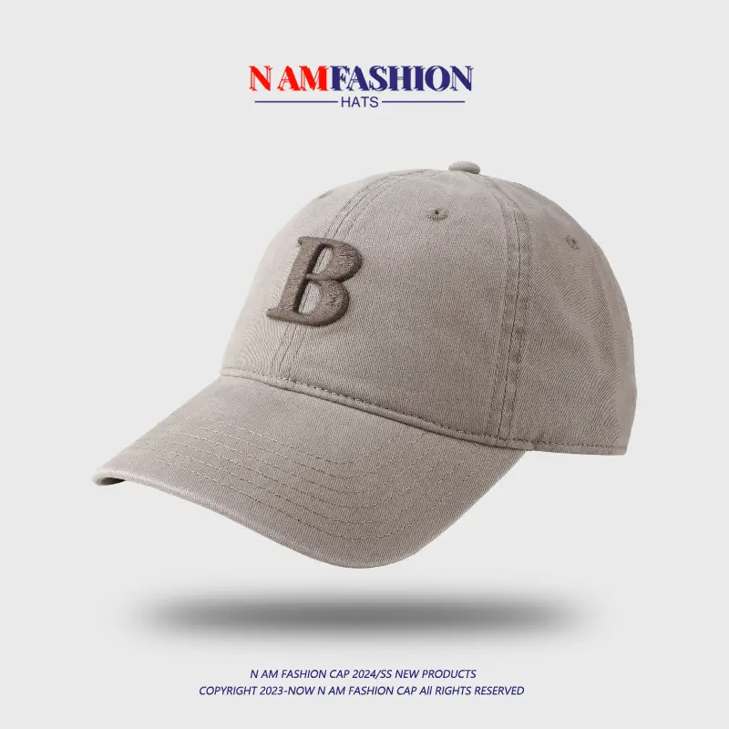 Women Men Maroon Letter B Cap Sun Protection — feature 13