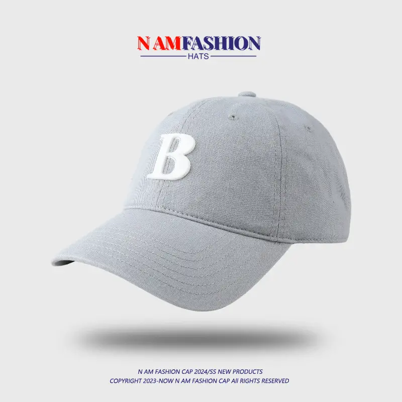 Women Men Maroon Letter B Cap Sun Protection - Image 3