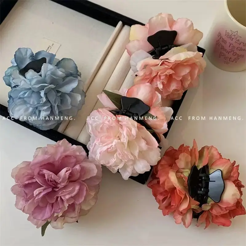Spring Peony Flower Hair Clips for Women - Image 7