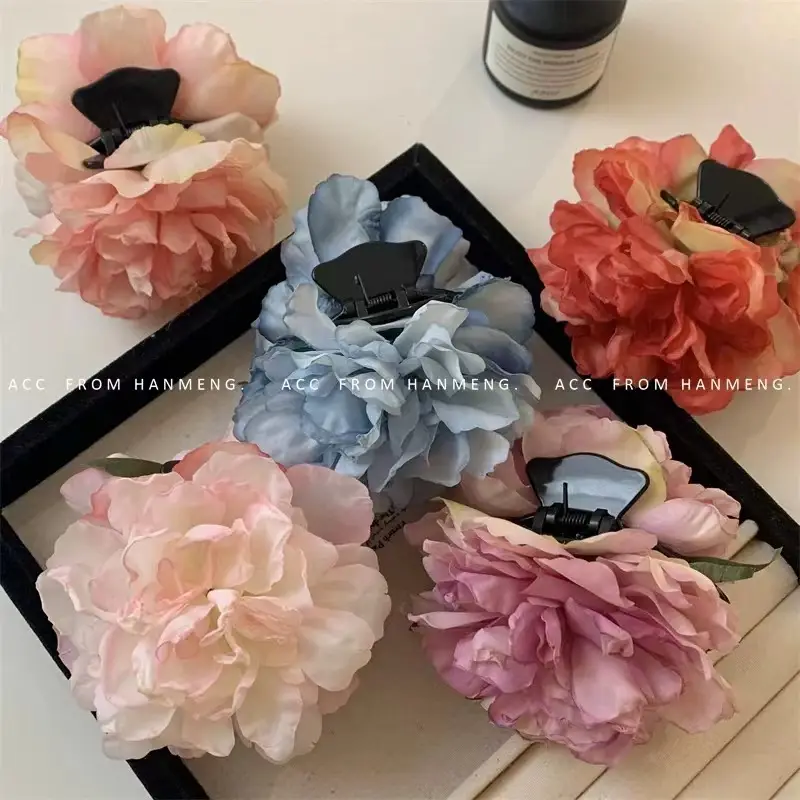 Spring Peony Flower Hair Clips for Women — feature 1