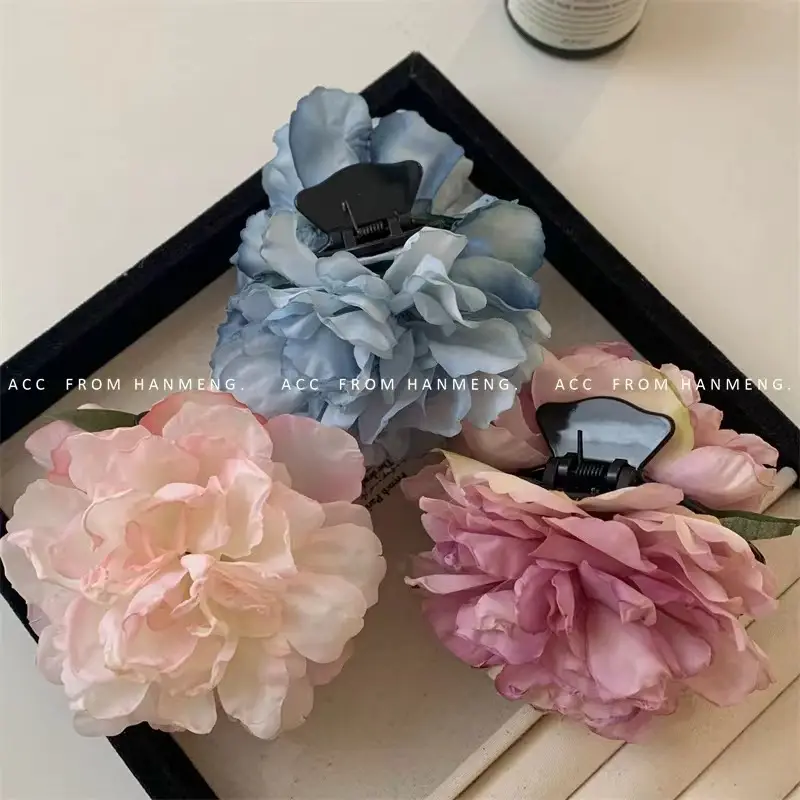 Spring Peony Flower Hair Clips for Women — feature 4