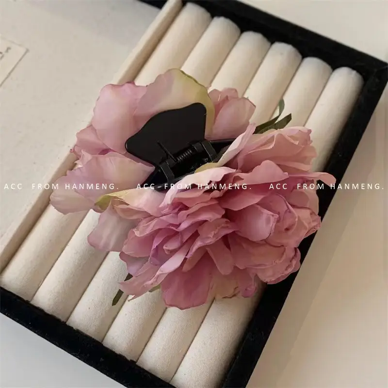 Spring Peony Flower Hair Clips for Women — feature 7